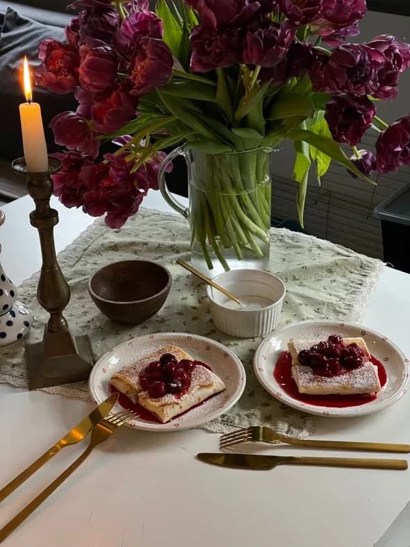 Блинчики с вишней