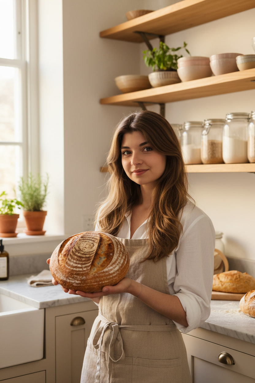 Ангелина — автор курсов по выпечке хлеба на закваске